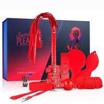Набор БДСМ Secret Pleasure Chest Crimson Dream 9 предметов, красный