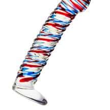 Фаллоимитатор Sexus Glass спиралевидный, разноцветный, 16,5 см