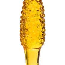 Анальная пробка Sexus Glass с пупырышками, желтая