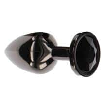 Анальная пробка с черным камнем Taboom Jewel, M, черный