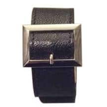 Браслет чёрный с квадратной пряжкой