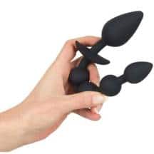 Анальная пробка и шарики Black Velvets Plug & Bead. Нет в наличии Анальная пробка и шарики Black Velvets Plug & Bead