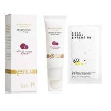 Аромагель-кисть для тела YESforLOV Delicious Brush Клубника и вишня, 50 мл + Взрывная карамель Candy Explosion, 7 г