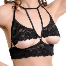 Бралетт с открытым нижним кливиджем Erolanta Ellen, черный, 42-44