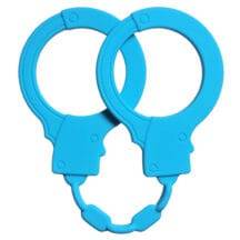 Силиконовые наручники Lola Games Stretchy Cuffs Turquoise, синие