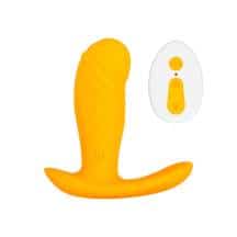 Анальная вибропробка Evolved Creamsicle с пультом ДУ, желтая. Нет в наличии Анальная вибропробка Evolved Creamsicle с пультом ДУ, желтая