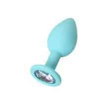 Анальная пробка с бесцветным кристаллом ToDo by Toyfa Brilliant 7 см, бирюзовая Анальная пробка с бесцветным кристаллом ToDo by Toyfa Brilliant 7 см, бирюзовая