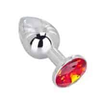 Мини-плаг из стали с кристаллом RED FLAME. Нет в наличии Мини-плаг из стали с кристаллом RED FLAME