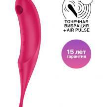 Точечный вибратор с вакуумной стимуляцией Satisfyer Twirling Pro, красный