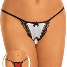 Трусики женские с разрезиком, белые S/L