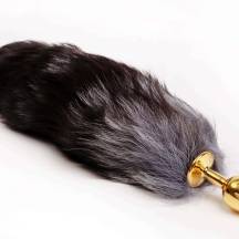 Анальная пробка 4sexdream с лисьим хвостом, золотистый