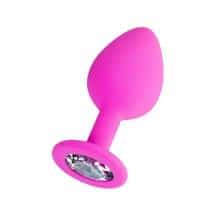 Анальная пробка с бесцветным кристаллом ToDo by Toyfa Brilliant 8 см, розовая. Нет в наличии Анальная пробка с бесцветным кристаллом ToDo by Toyfa Brilliant 8 см, розовая