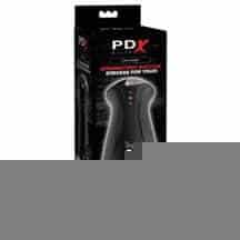 Мастурбатор в колбе с вибрацией PipeDream PDX Elite Fuck-Gasm, телесный, черный