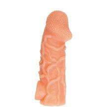 Насадка на член Kokos Cock Sleeve 006 L с подхватом мошонки, телесная