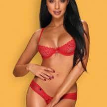 Комплекты Obsessive Alabastra set Red, Красный, S/M