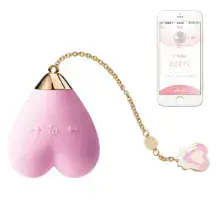 Мини-вибратор Zalo Baby Heart с 18-каратным золотым напылением, розовый