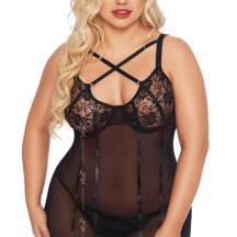 1896 / SLC / Корнелия - Ночная сорочка и Трусы  XXXL, черный