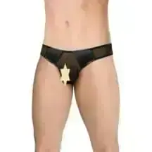 Трусы мужские со вставками Wetlook  SoftLine Collection, чёрный, XL