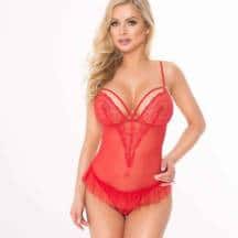 Боди SoftLine Collection Emily, красный, M/L