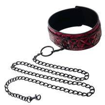 Ошейник с поводком Toyfa Theatre с 3d эффектом, красный