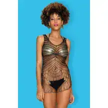 Сорочка Obsessive D 607 dress, Чёрный, One size
