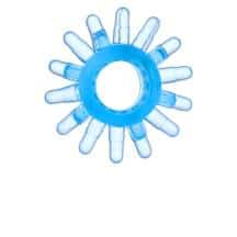 Эрекционное кольцо Toyfa с шипами, синее