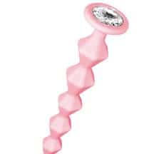 Анальная цепочка с кристаллом Lola Games Emotions Buddy, розовая с бесцветным кристаллом Анальная цепочка с кристаллом Lola Games Emotions Buddy, розовая с бесцветным кристаллом
