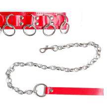 Средний ошейник с кольцами и поводком Пикантные штучки, красный. Нет в наличии Средний ошейник с кольцами и поводком Пикантные штучки, красный