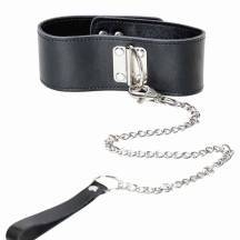 Ошейник с поводком и замком Toyfa Theatre, черный Ошейник с поводком и замком Toyfa Theatre, черный