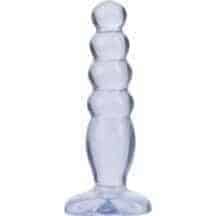 Анальная ёлочка Doc Johnson Crystal Jellies Delight, голубая