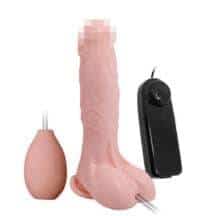 Фаллоимитатор с вибрацией, семяизвержением и пультом Baile Ejection 19.3 см, телесный