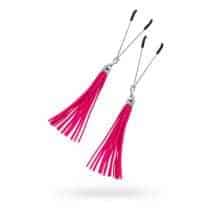 Зажимы на соски «вилки» с кисточками из замши Pecado BDSM, металл, фуксия. Нет в наличии Зажимы на соски «вилки» с кисточками из замши Pecado BDSM, металл, фуксия