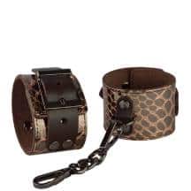 Наручники Sitabella Рептилия, коричневые