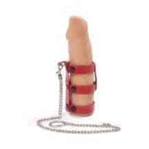 Хомут на пенис Sitabella с поводком, красный. Нет в наличии Хомут на пенис Sitabella с поводком, красный