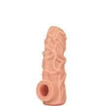 Насадка на член Kokos Nude Sleeve 004 S с подхватом мошонки и открытой головкой, телесная