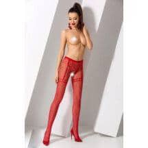 Чулки Passion Erotic Line S 012 Red, Красный, One size