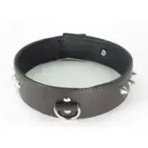 Ошейник с шипами BDSM Арсенал XL, коричневый