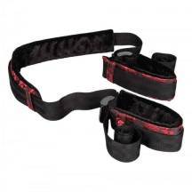 Наножники Scandal Love Sling с длинным ремешком черные с красным. Нет в наличии Наножники Scandal Love Sling с длинным ремешком черные с красным