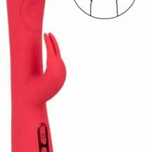 Вибратор-кролик с двухсторонней осцилляцией CalExotics Throb Pulse, красный