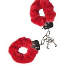 Наручники меховые Toyfa Theatre, красные