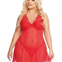 Комбинация и стринги SoftLine Collection Berta, красный, XXL. Нет в наличии Комбинация и стринги SoftLine Collection Berta, красный, XXL