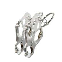 Зажимы для сосков с пружинным механизмом Toyfa Theatre, серебристые