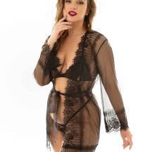 Комплект халатик и трусики Penthouse Hypnotic Power черный, XL. Нет в наличии Комплект халатик и трусики Penthouse Hypnotic Power черный, XL