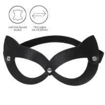Маска-кошка открытая Pecado BDSM с ушками, черная Маска-кошка открытая Pecado BDSM с ушками, черная