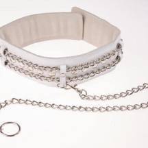 Ошейник с цепью белый. Нет в наличии Ошейник с цепью белый