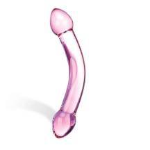 Стеклянный двухголовый стимулятор Glas 19 см, розовый Стеклянный двухголовый стимулятор Glas 19 см, розовый