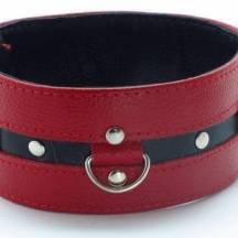 Красный кожаный ошейник