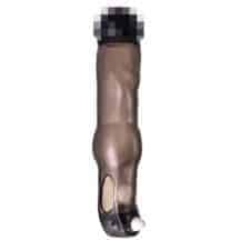 Вибронасадка на член Toyfa XLover с кольцом на мошонку, черная