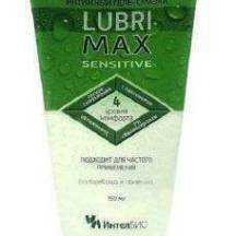Гель-смазка ИнтелБИО Lubrimax Sensitive на водной основе, 75 мл