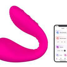 Вагинально-клиторальный вибратор с фиксацией формы Lovense Dolce, розовый